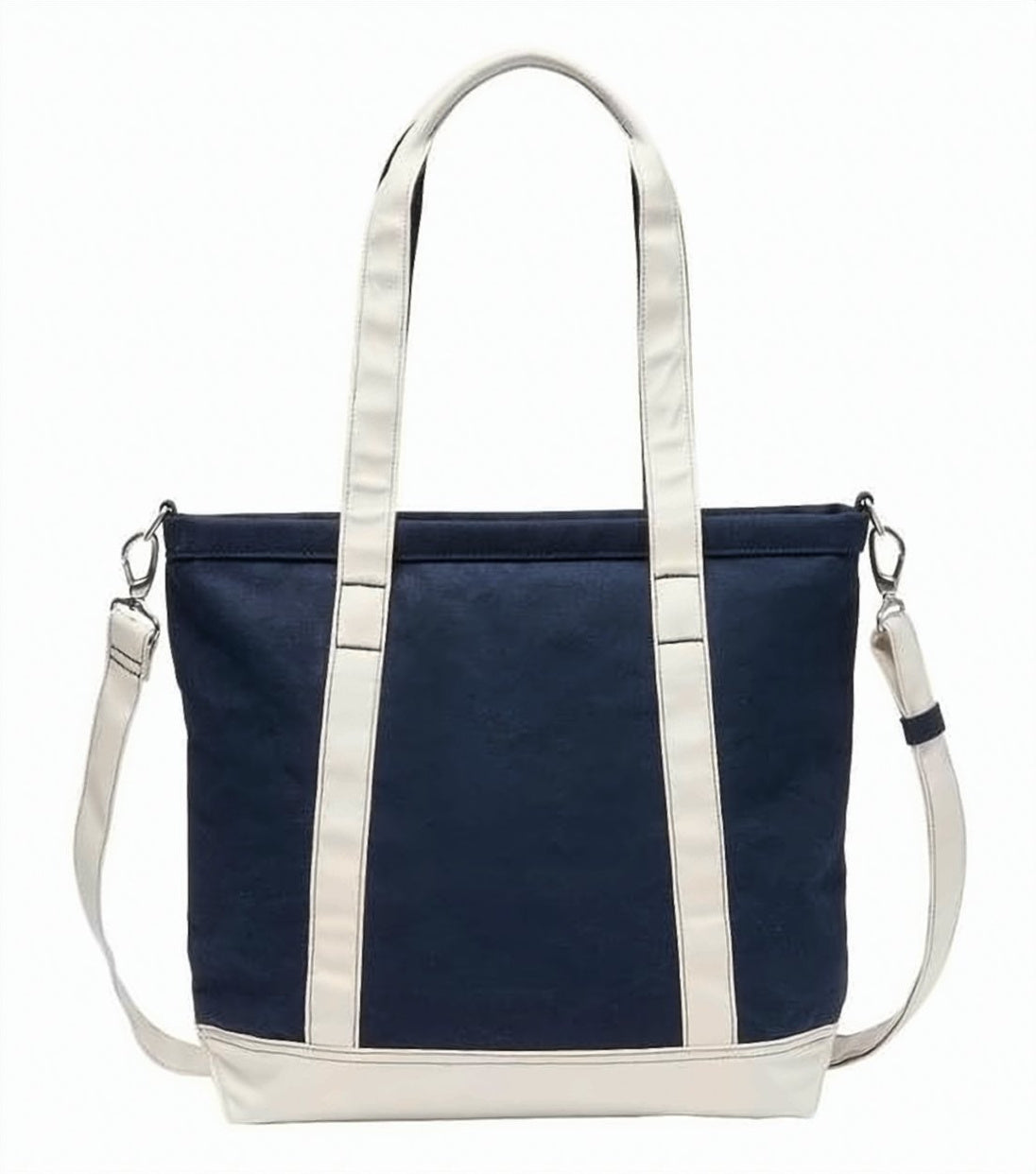 Rectangular Cotton Tote Bag with Embroidered Charm