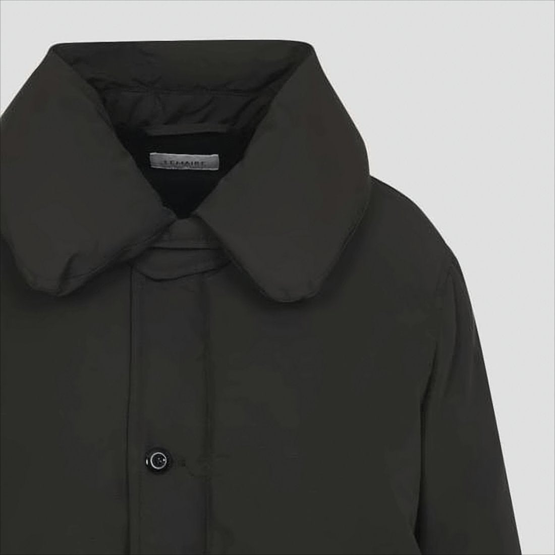 Boxy Black Puffer Jacket with Rounded Collar