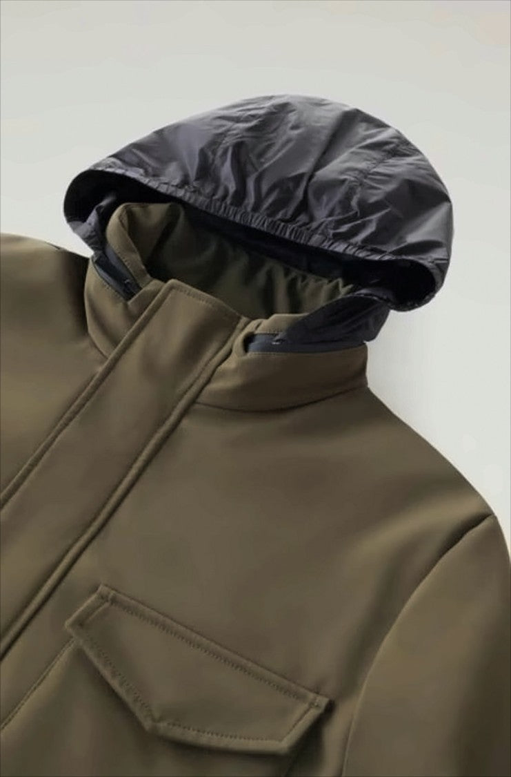 Green Jacket with Detachable Hood