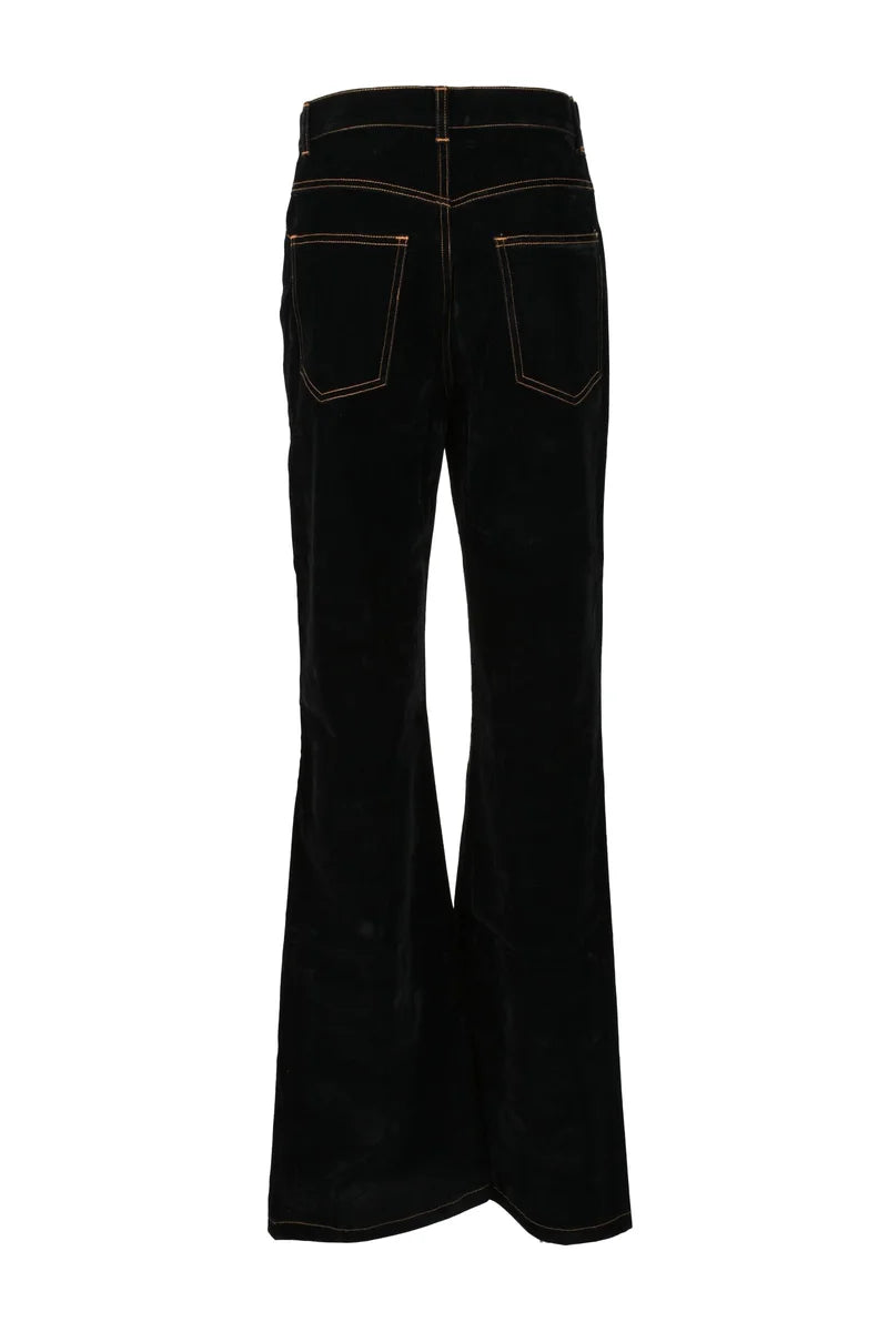 Cotton Polyurethane Trousers - Black