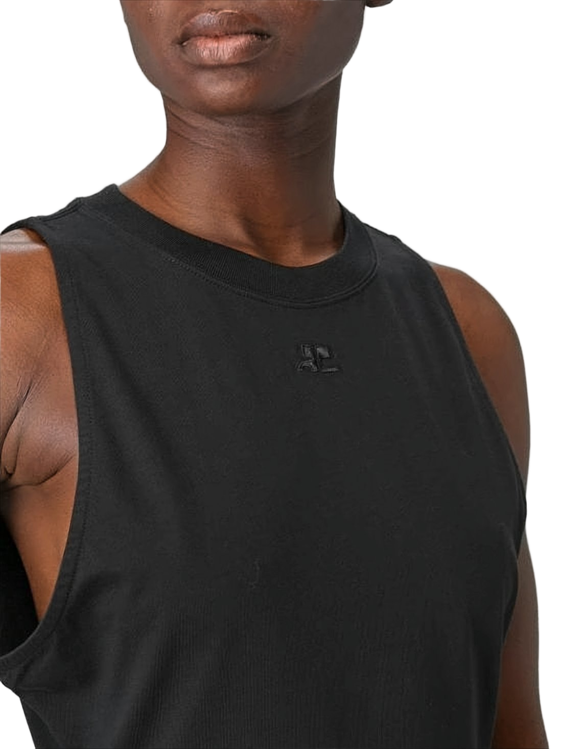 Fitted Sleeveless Black Top