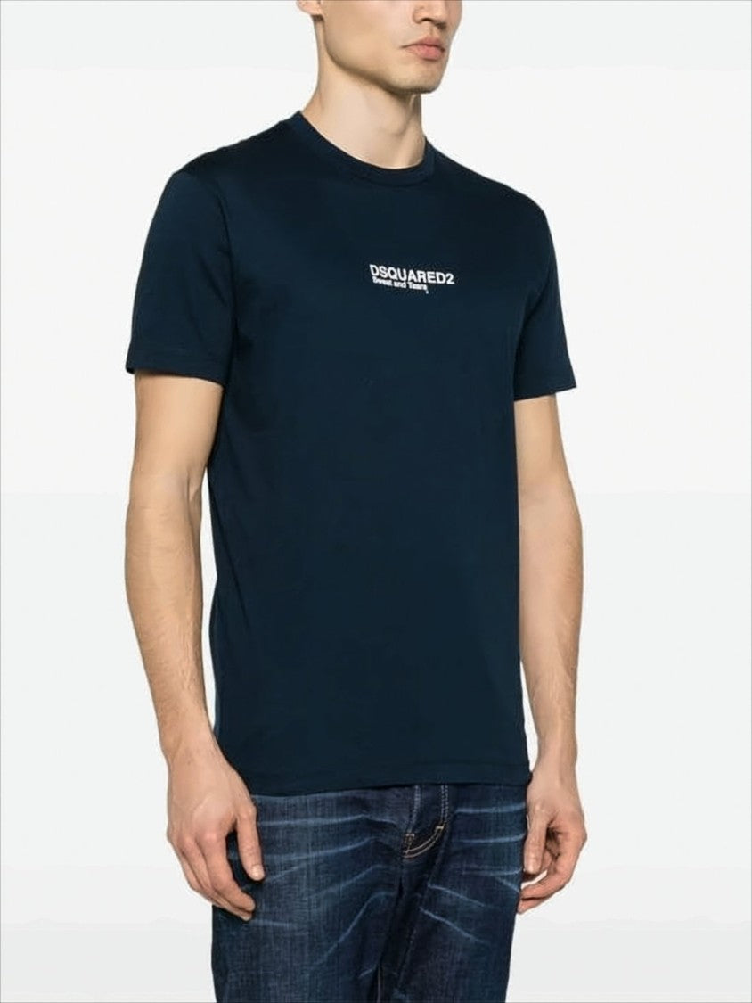 Crew Neck T-shirt with Logo Detail