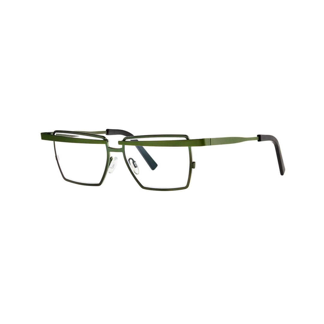Ci'En 485 C 184+508 Rectangular Metal Eyeglasses with Matte Olive Green Finish