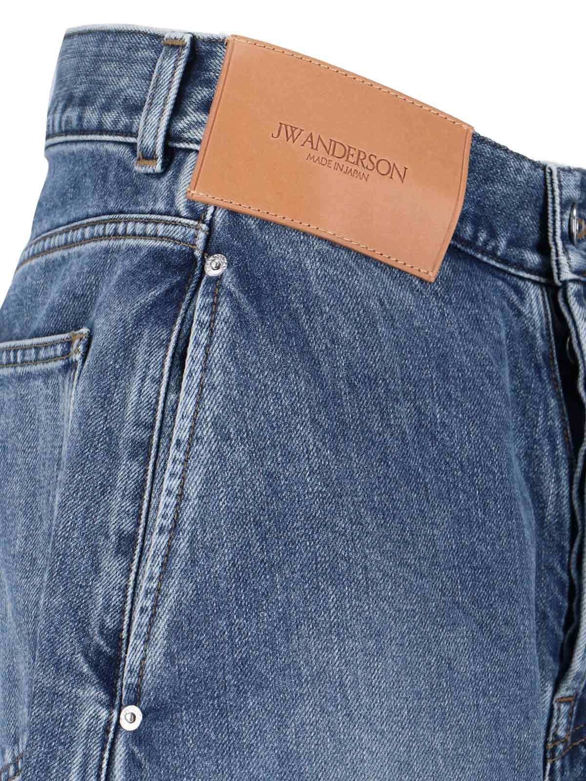 Blue Twisted Workwear High-Waisted Jeans