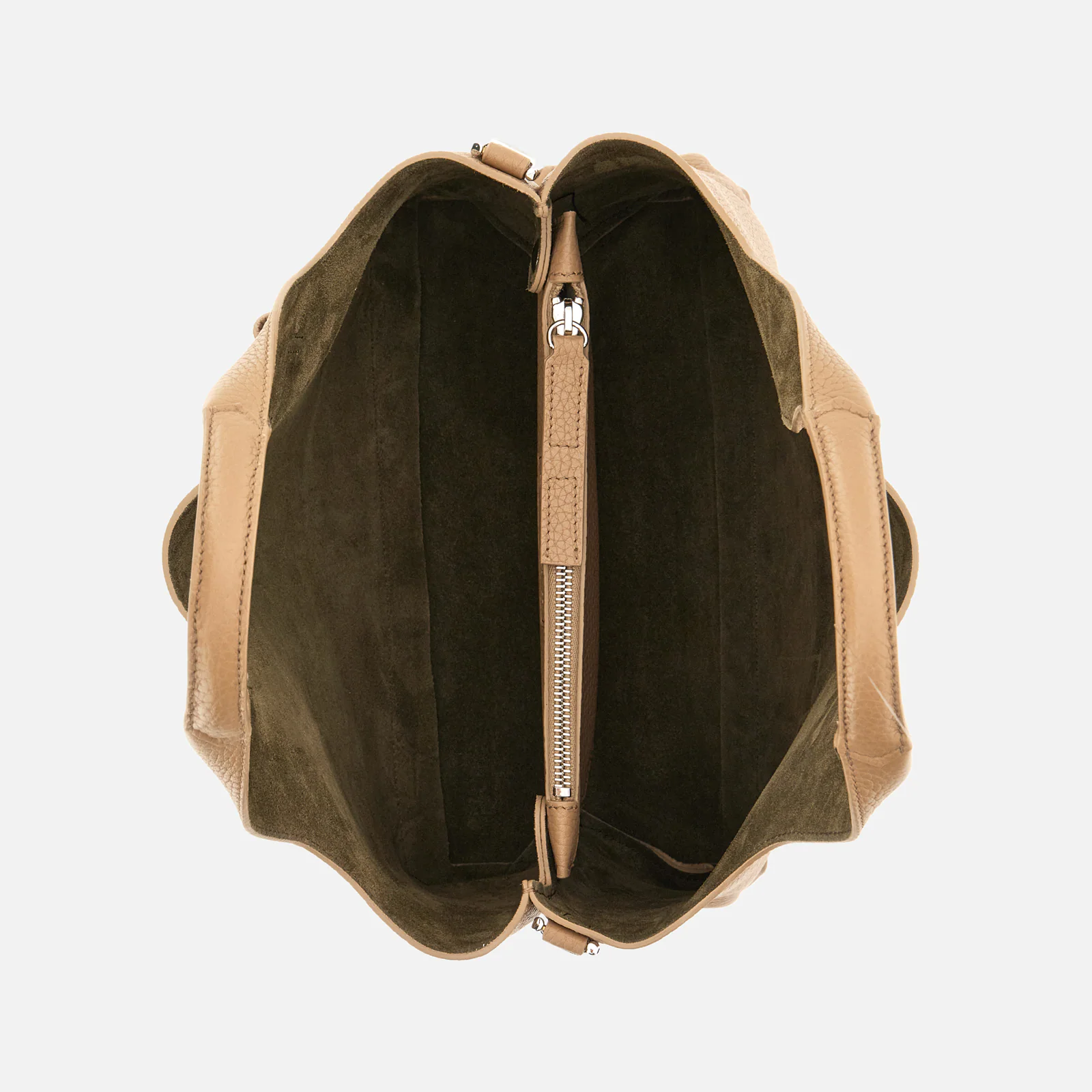 Structured Medium Biscuit Leather Shopping Bag