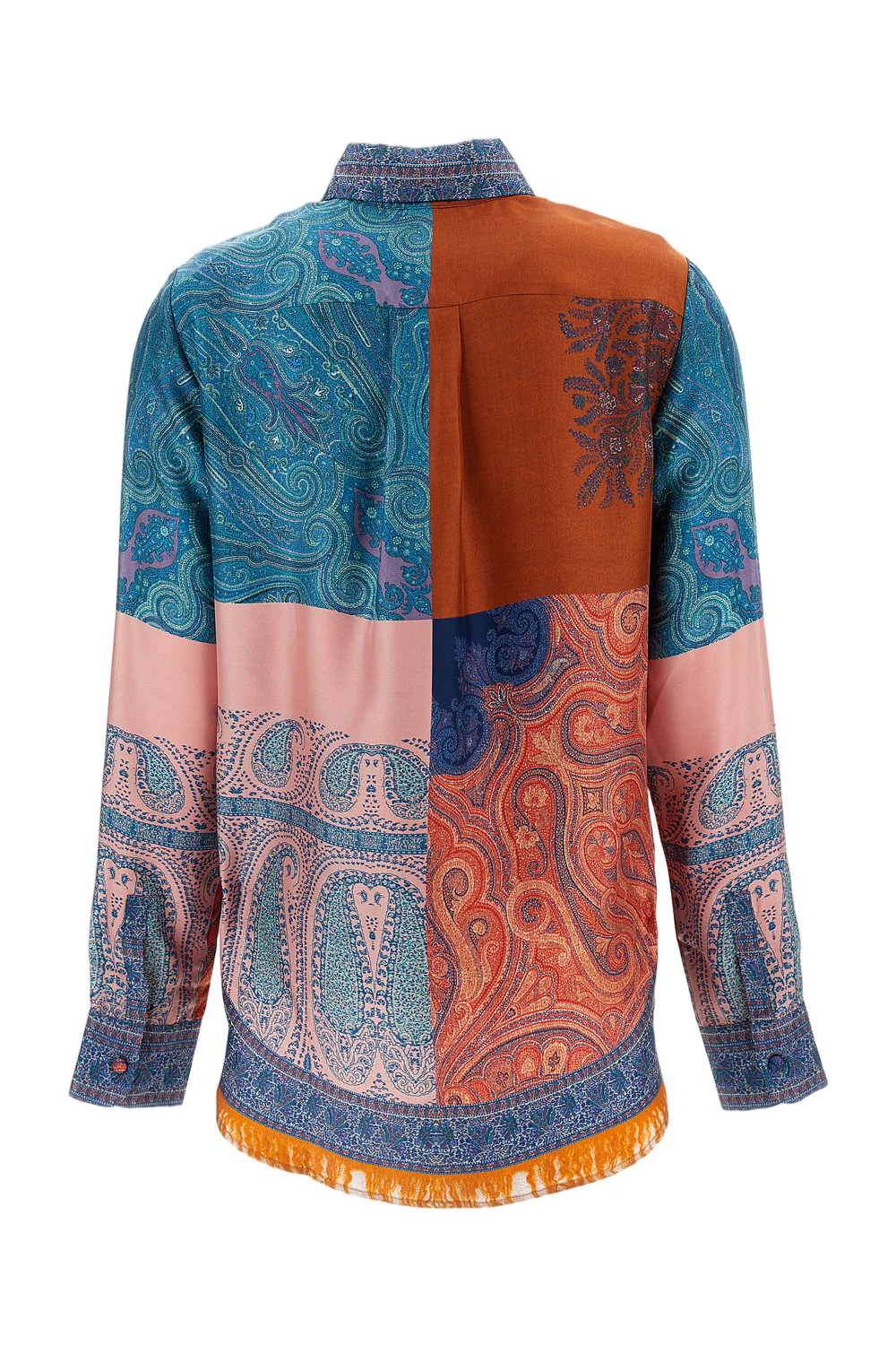 Patchwork Multicolor Silk Shirt