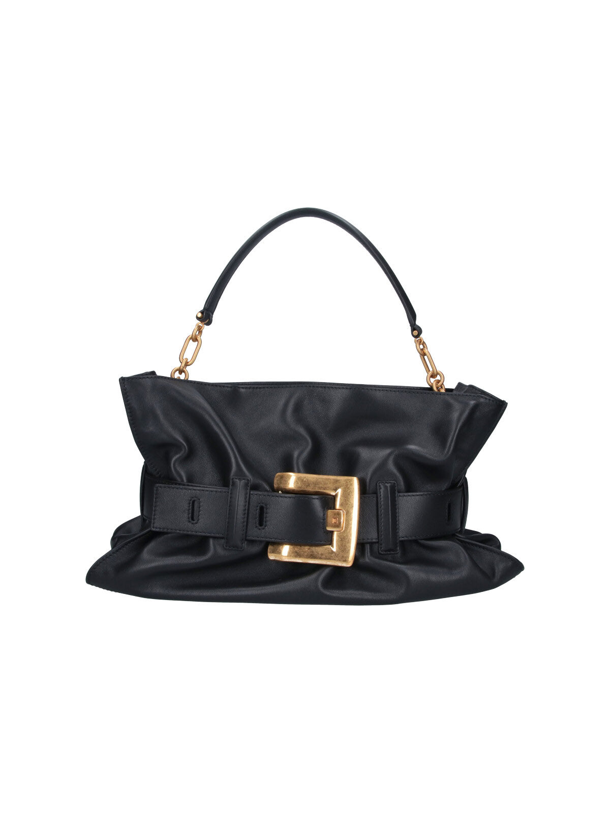 Black Anthem Medium Leather Shoulder Bag