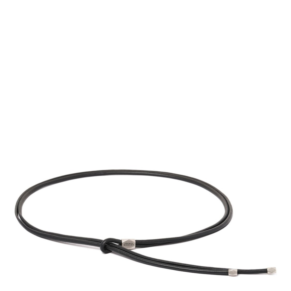 Minimalist Double-Strap Black Lambskin Belt