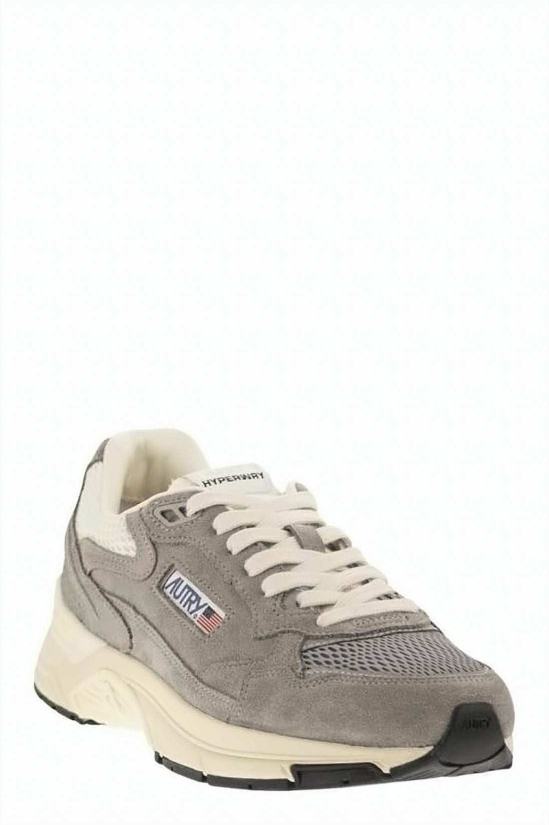 Layered Suede and Mesh Sneakers
