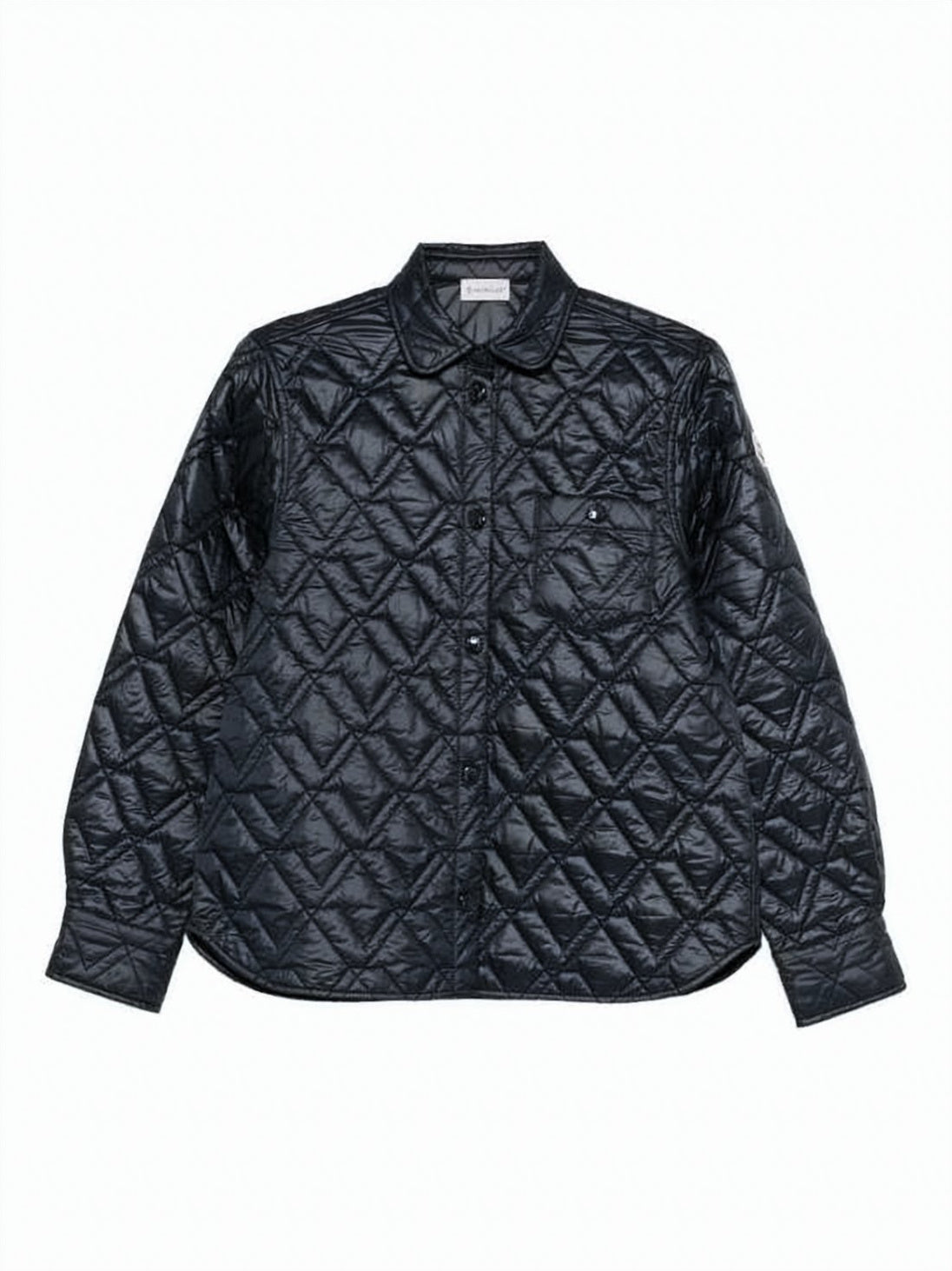 Quilted Black Jacket with Diamond Stitching