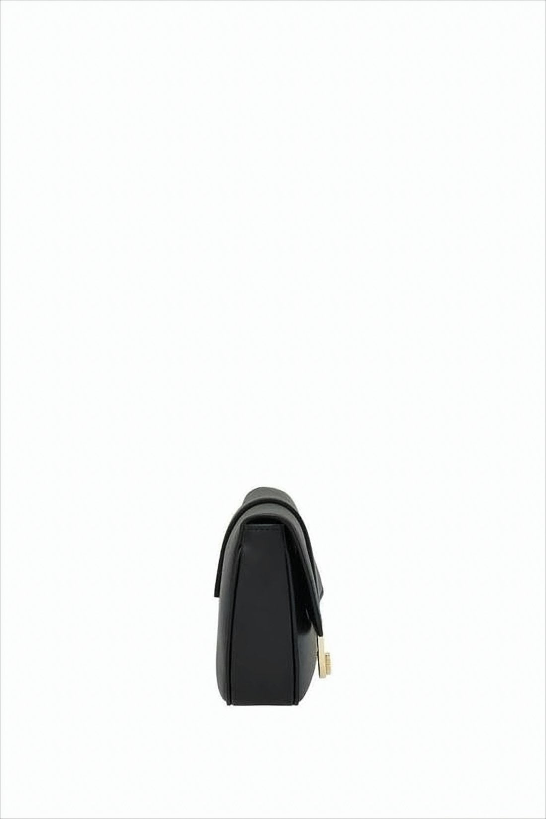 Rectangular Black Cowhide Shoulder Bag