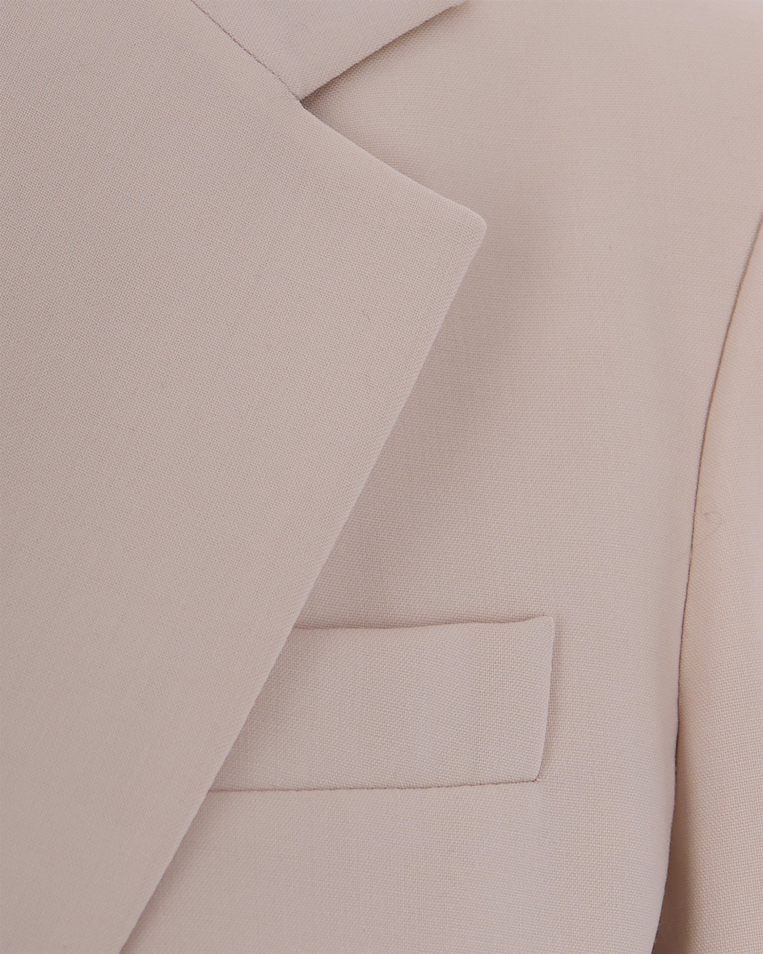 Beige Single-Breasted Blazer