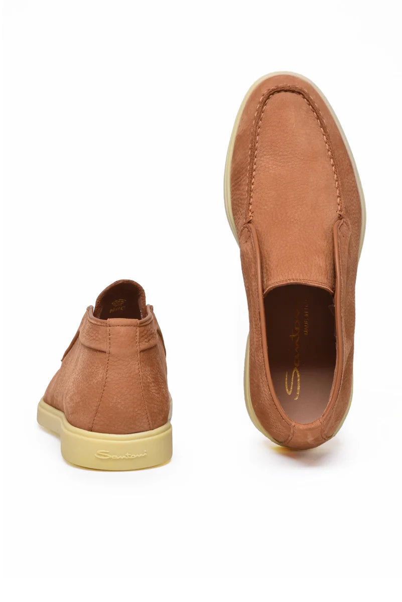 Suede Ankle Boot - Beige