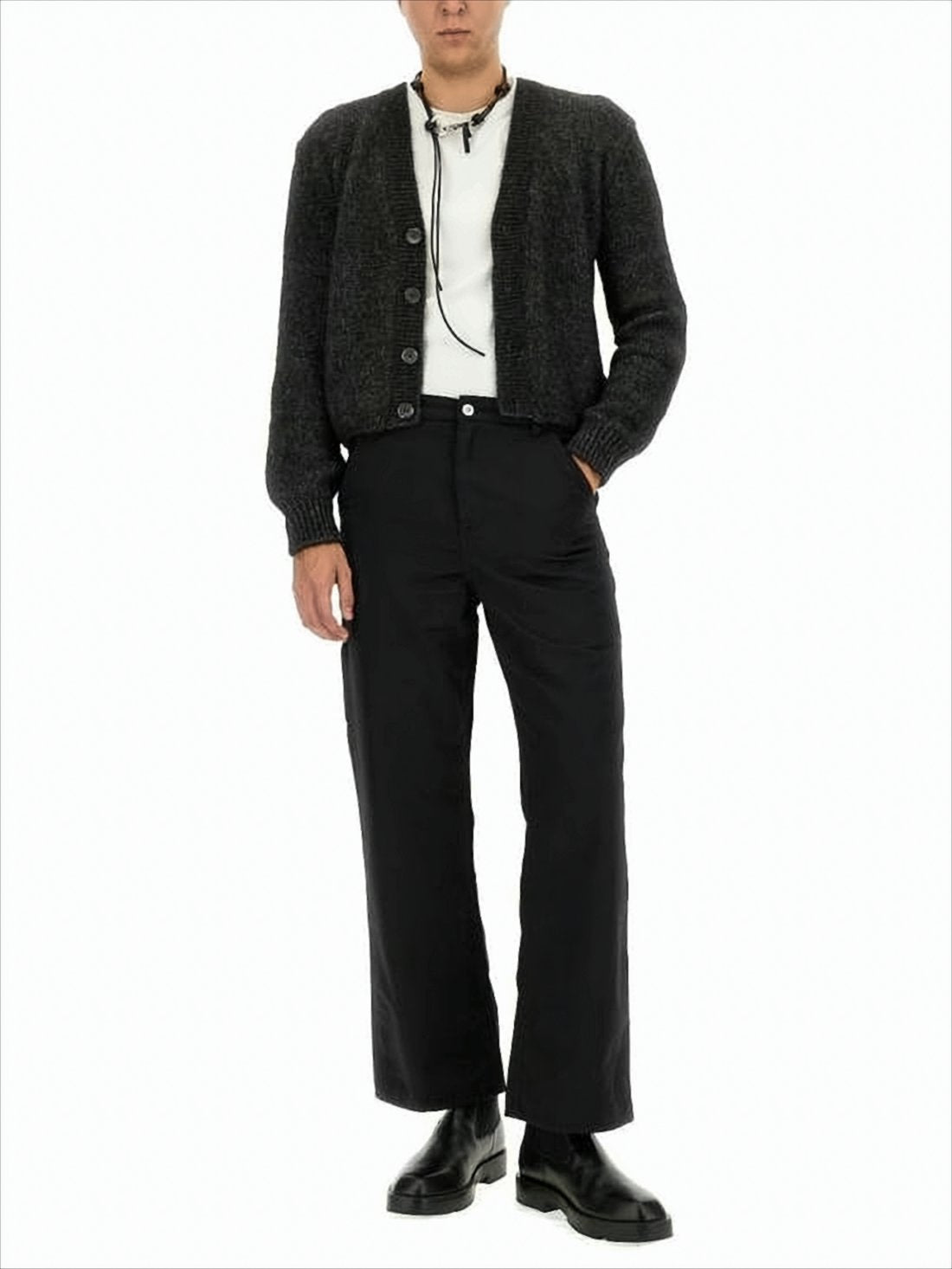 Straight-Leg Pants with Classic Waistband