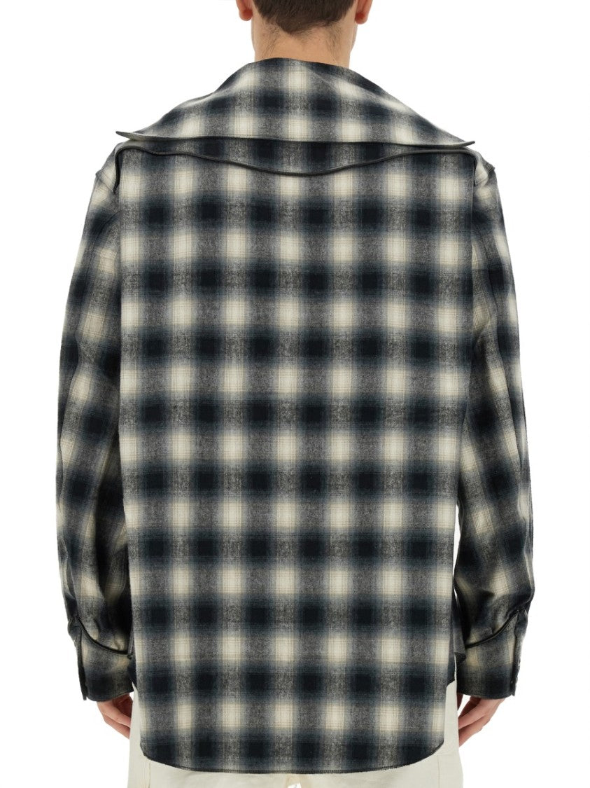 Hooded Cotton Plaid Shirt