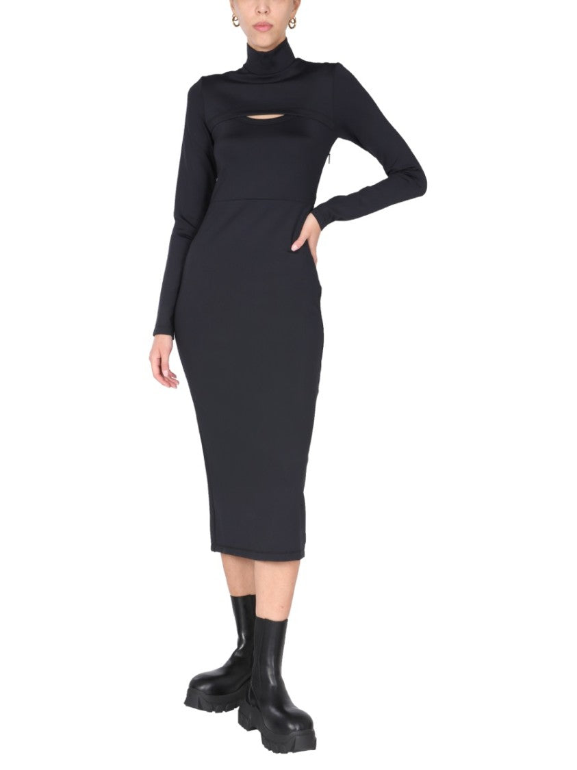 Polo Neck Midi Dress