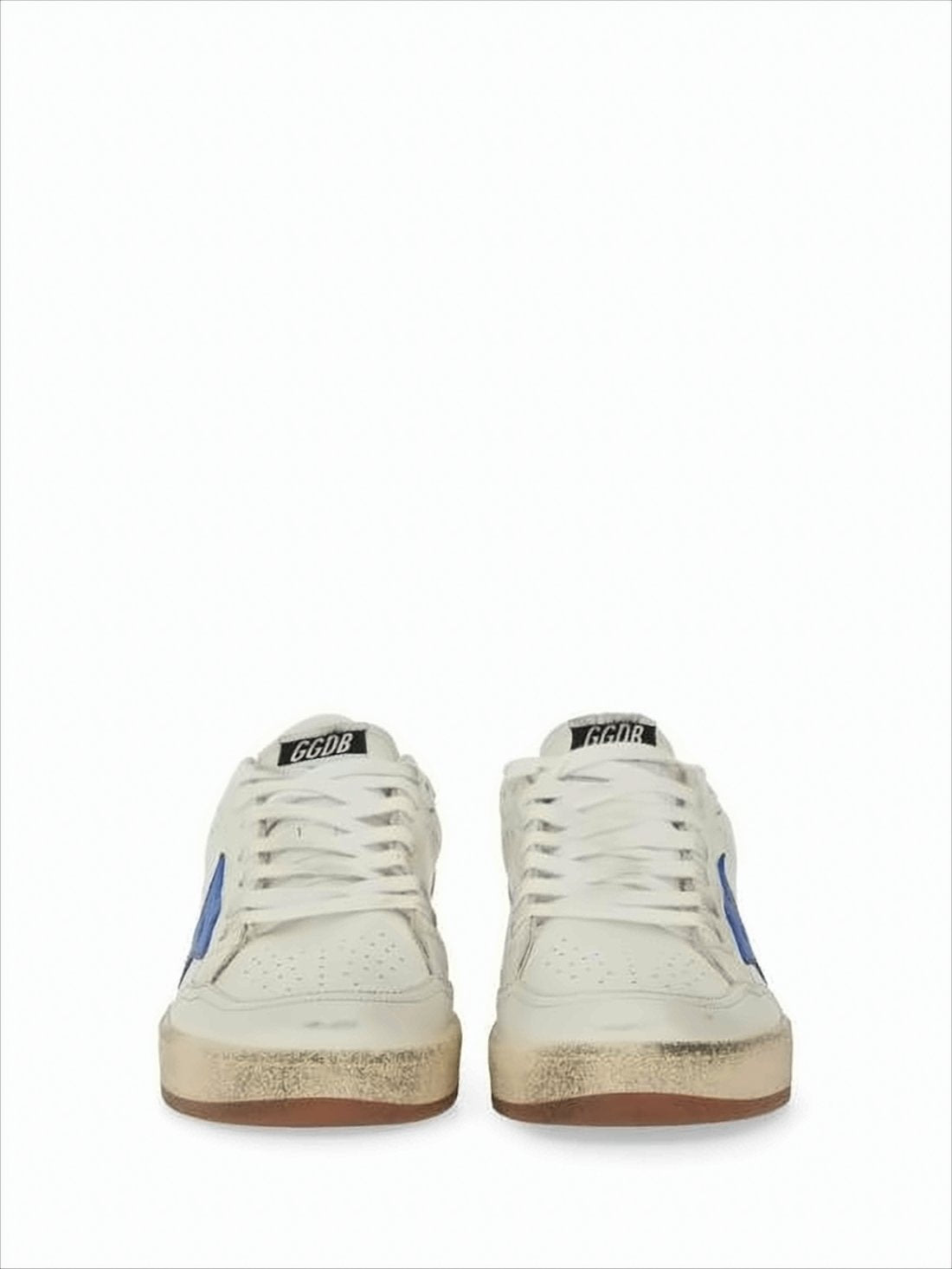 Worn-In White Leather Low-Top Sneakers