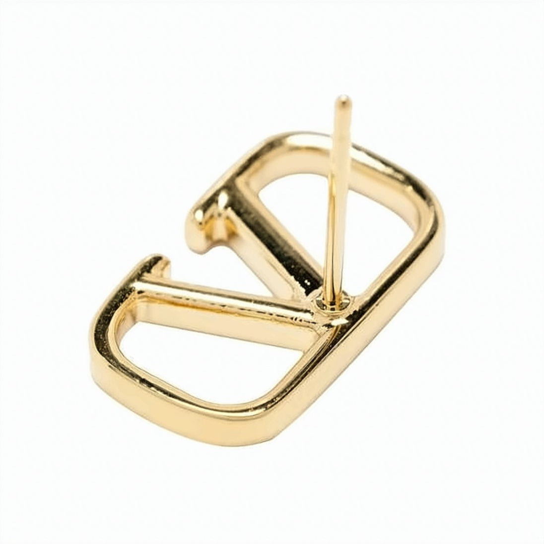 Gold-tone Brass Stud Earrings
