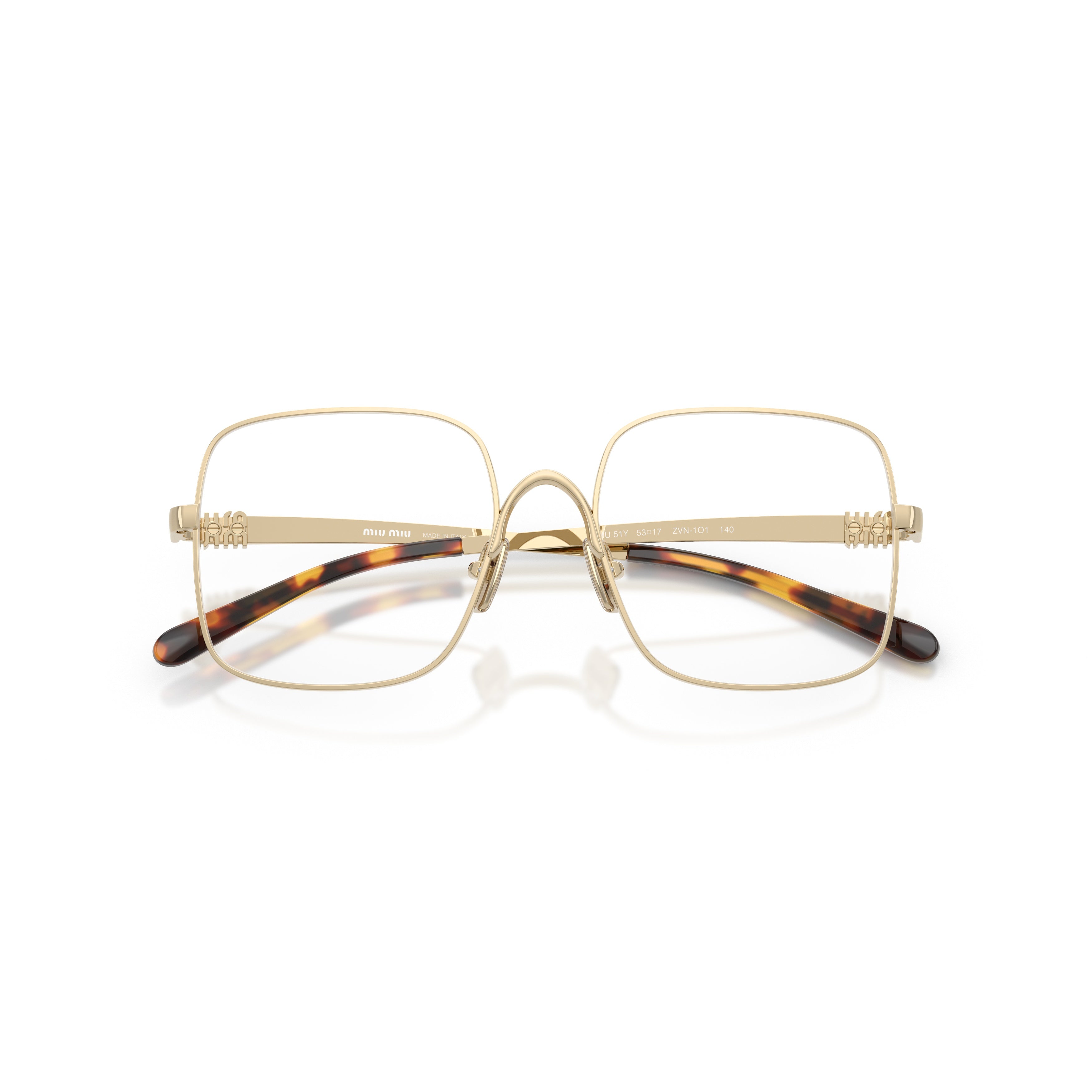 0mu 51yv Square-Frame Gold Metal Sunglasses