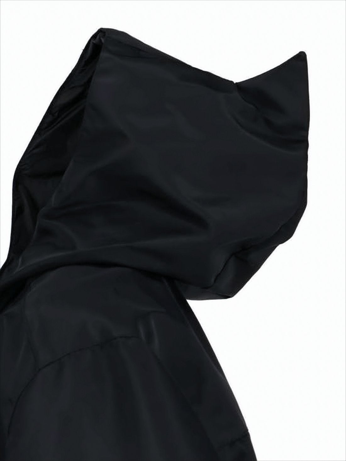 Black High-Collar Casual Jacket