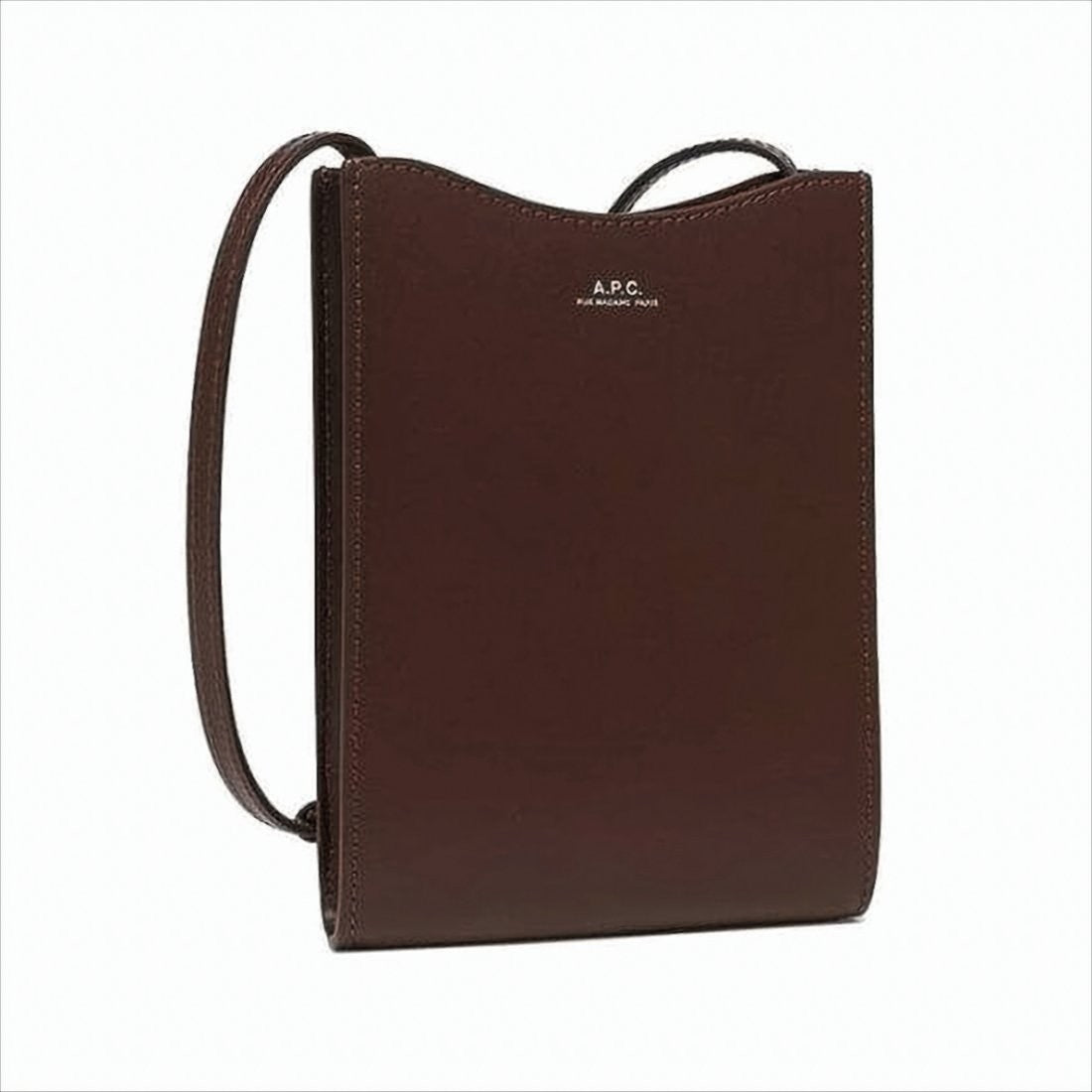 Structured Brown Leather Shoulder Bag