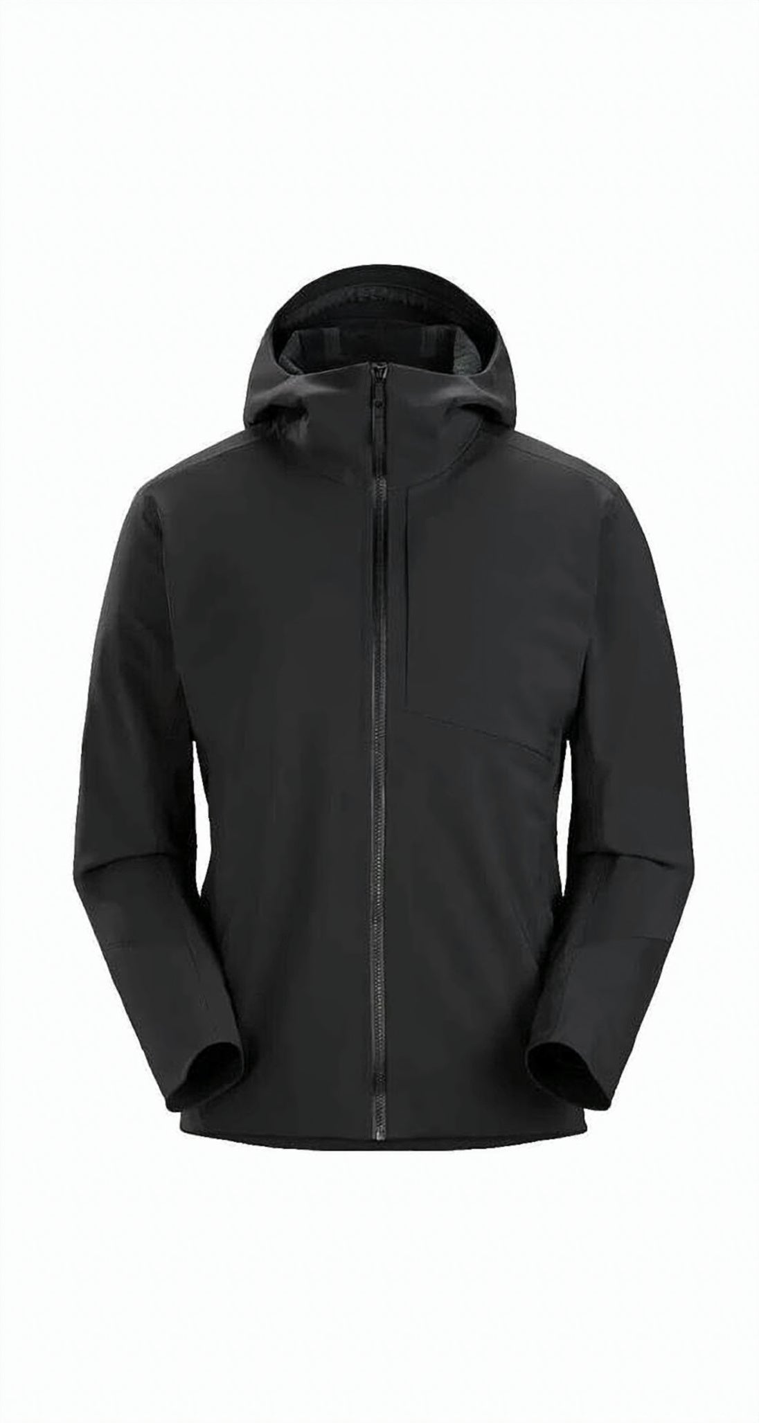 Hooded Black Jacket with Fitted Silhouette