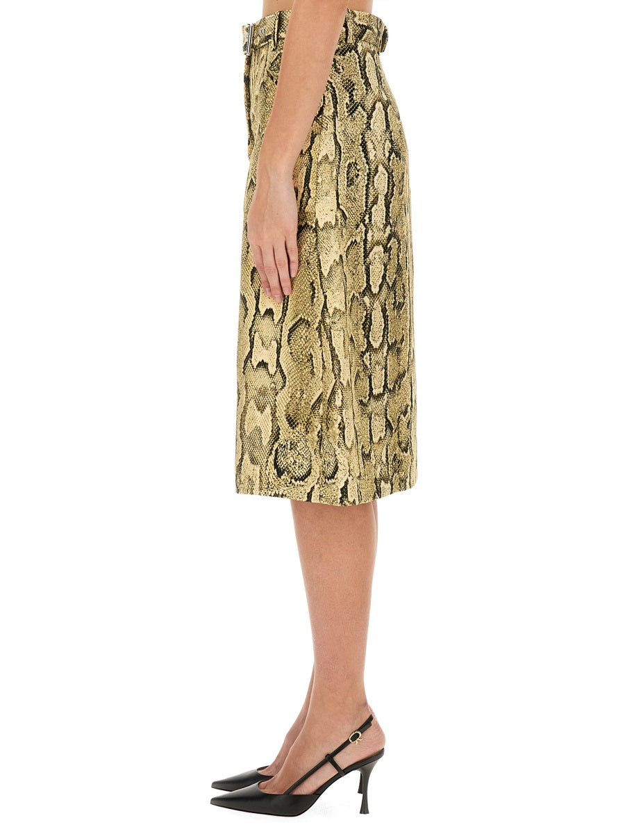 Dynamic Animal Pattern Skirt With Elegant Silhouette