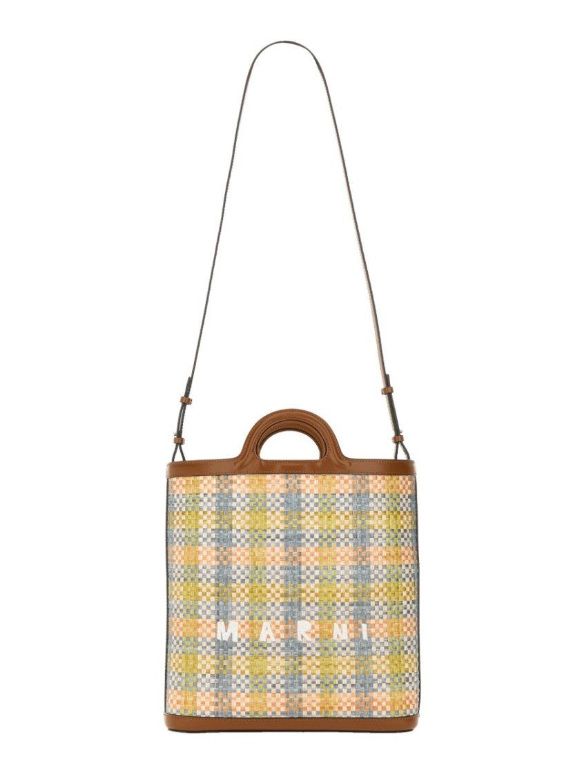 Woven Tropicalia Bag With Calf Leather Trim