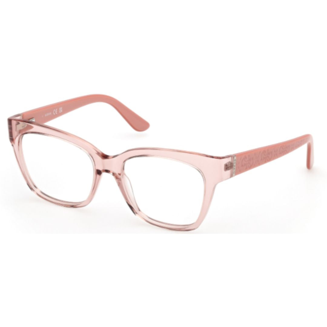 Gu50233 Translucent Pink Acetate Eyeglasses