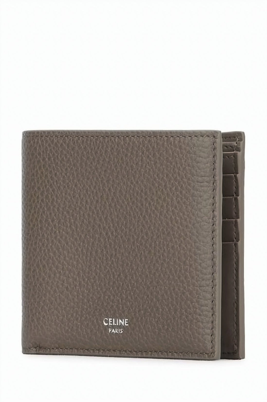 Black Bifold Textured Cowhide Leather Wallet
