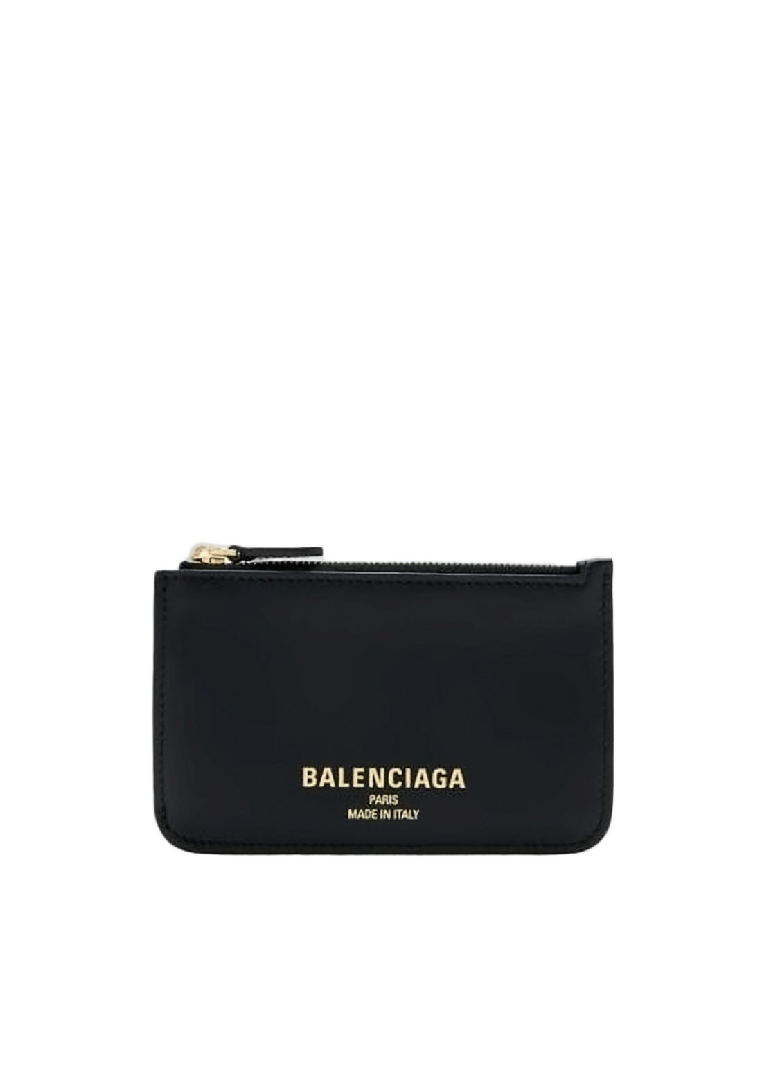 Rectangular Calf Leather Wallet With Gold Hardware