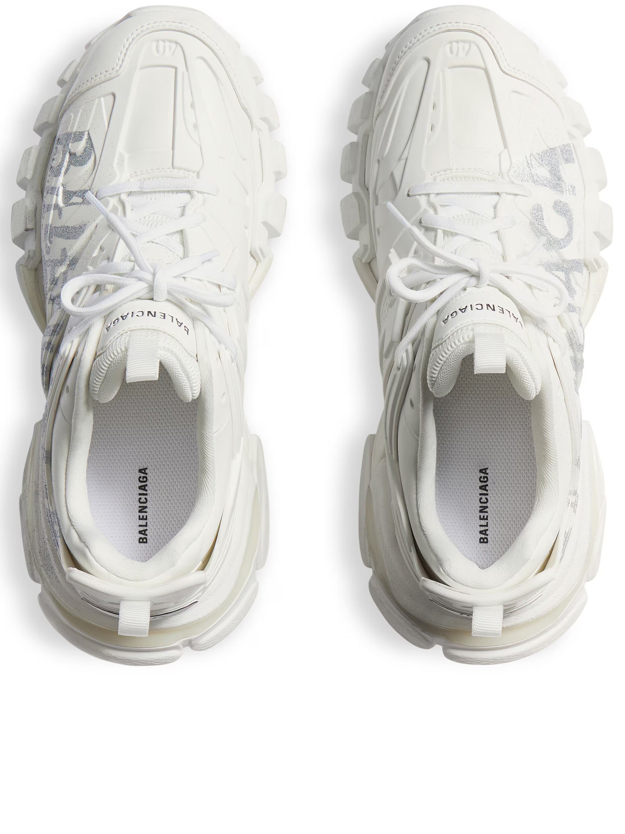 Neutral Track Embossed Chunky Sneakers