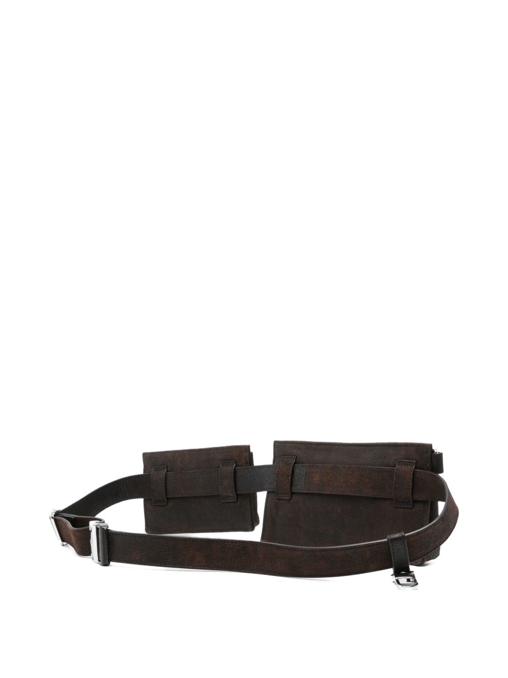 Brown Logo Zip Bag
