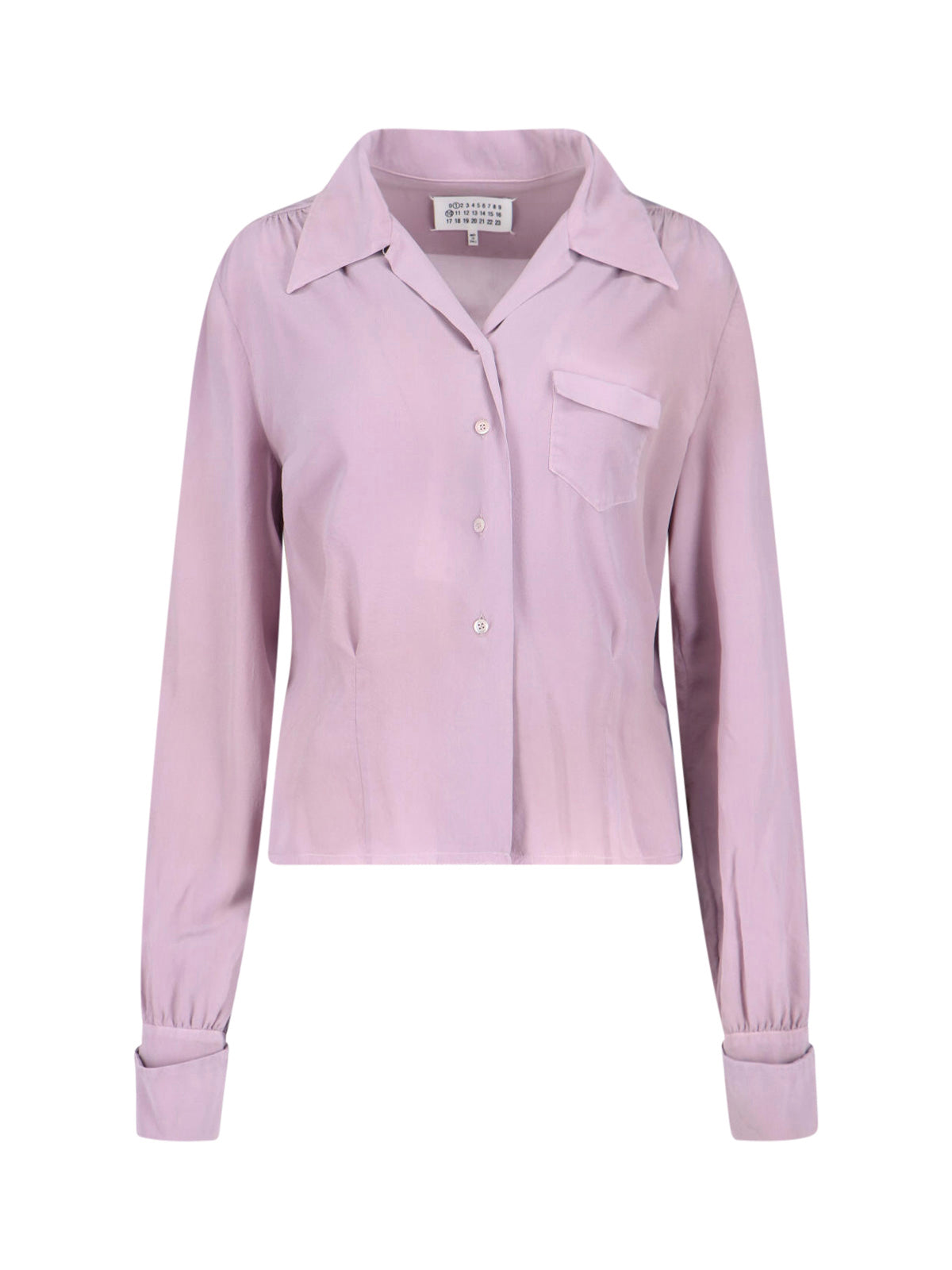 Tailored Pink Shirt With Classic Collar And Button-Down Front