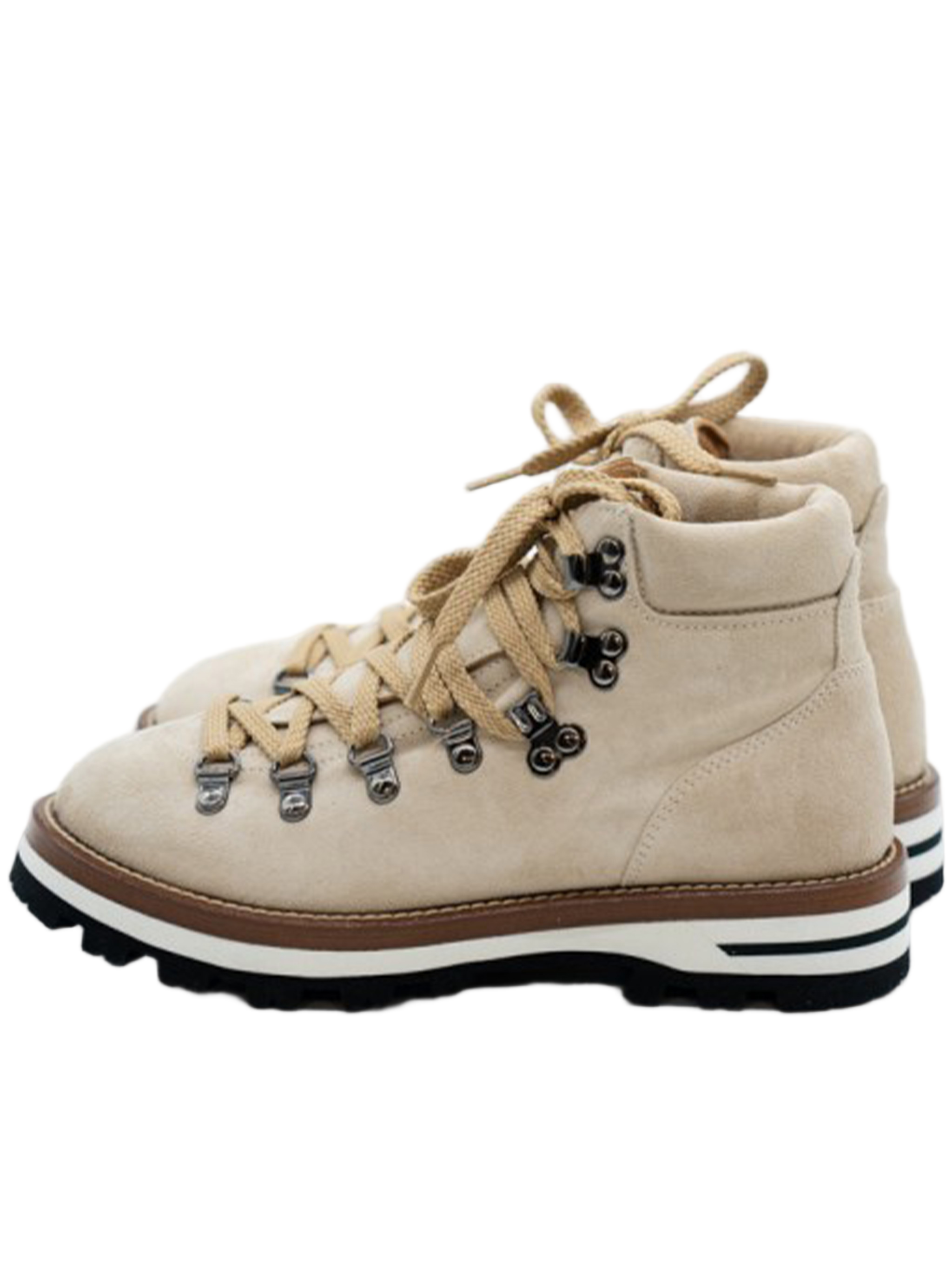Beige Cortina Suede Ski Snow Boots