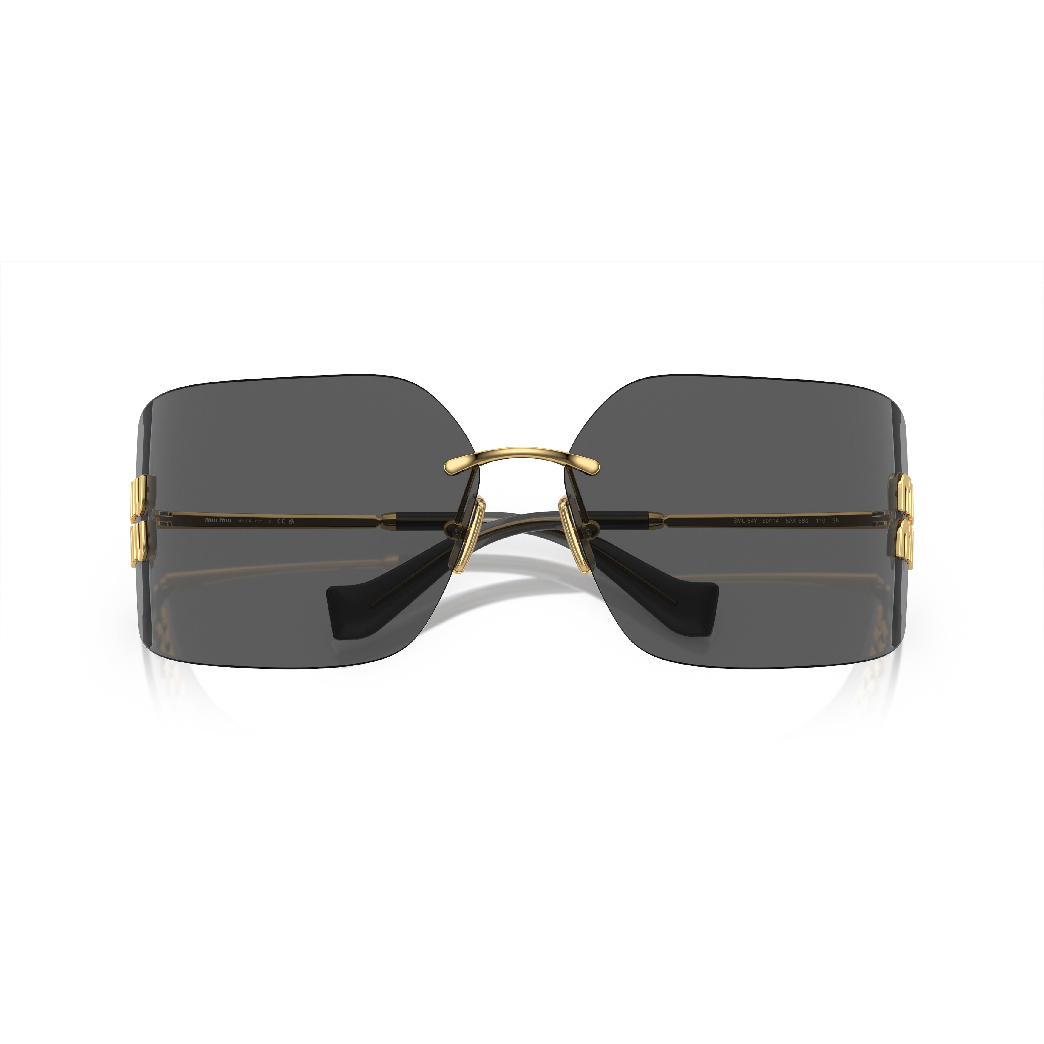 0mu 54ys Rimless Oversized Square Sunglasses