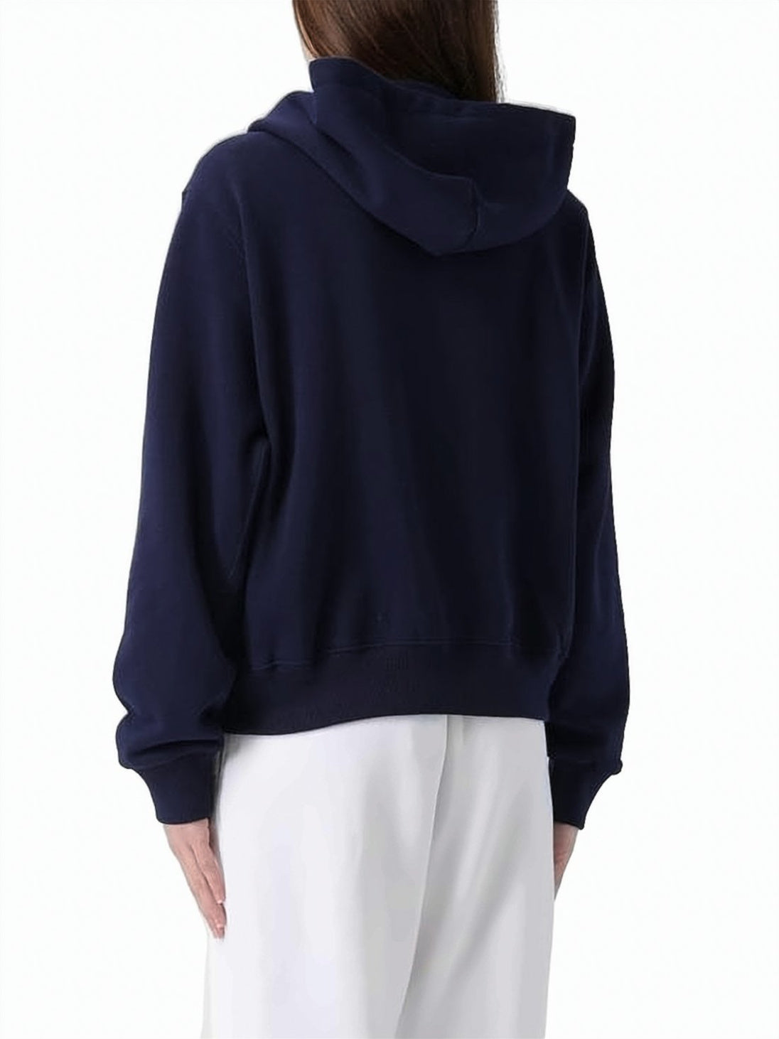 Cropped Zip-Up Hoodie with Drawstring
