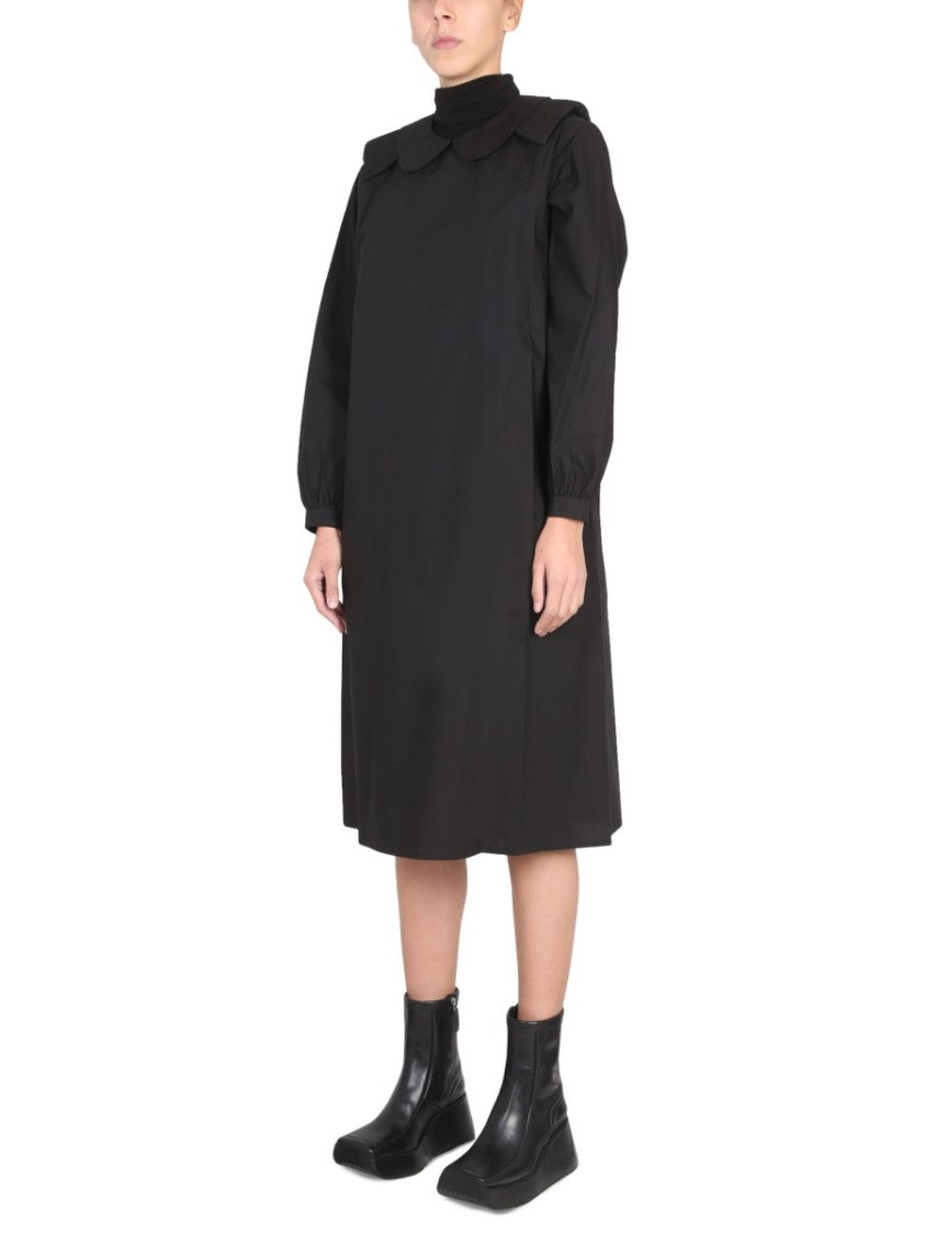 Relaxed Fit Dress With Claudine Collar