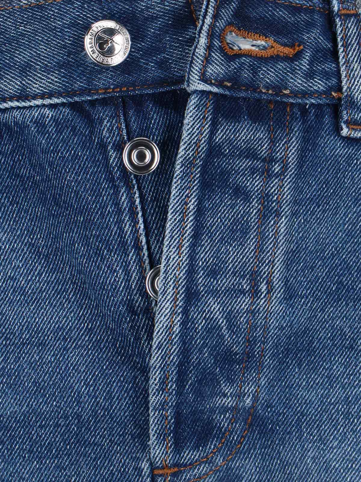 Straight Jeans In Light Blue Cotton Denim