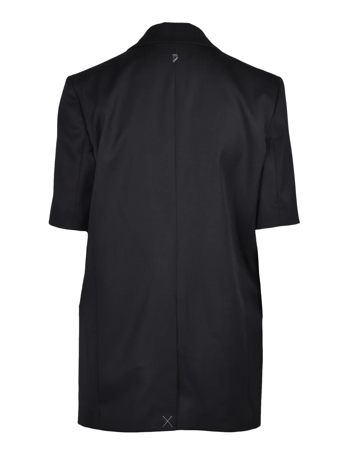 Black Virgin Wool Elastane Fitted Jacket