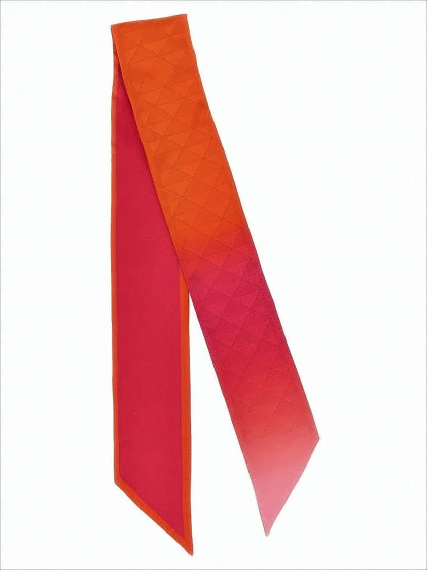 Gradient Silk Scarf With Diamond Pattern