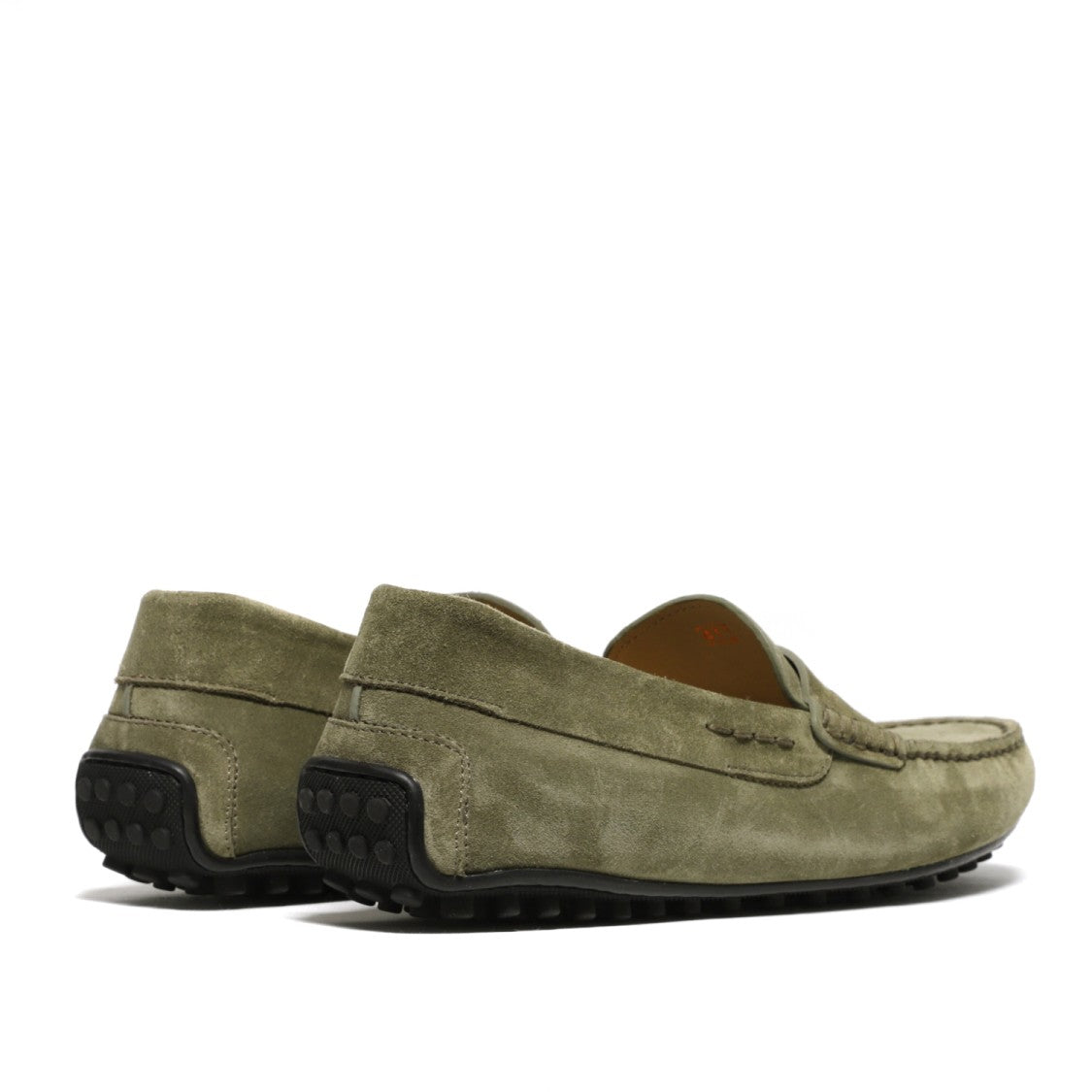 Moccasin In Soft Green Suede