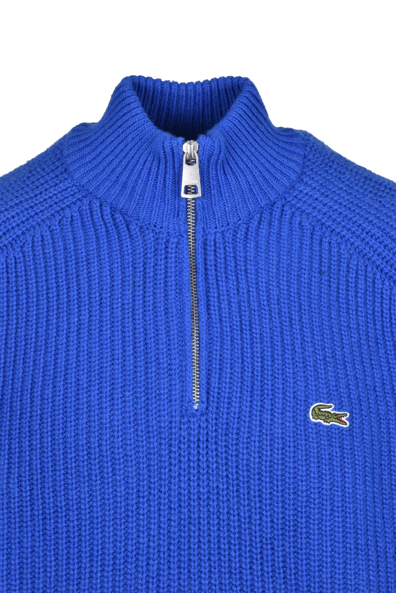 Half Zip Wool Sweater - Blue