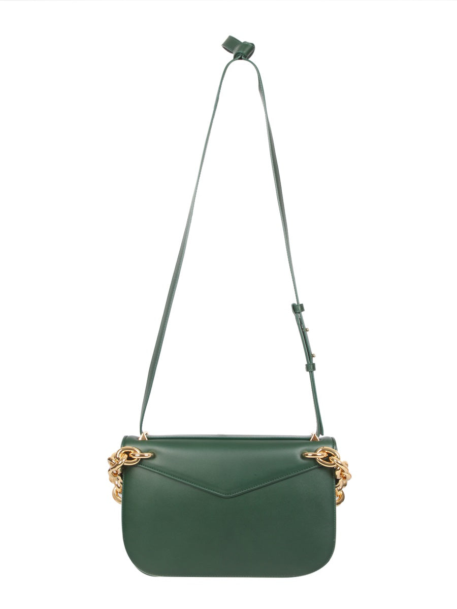 Structured Brown Leather Shoulder Bag with Adjustable Strap