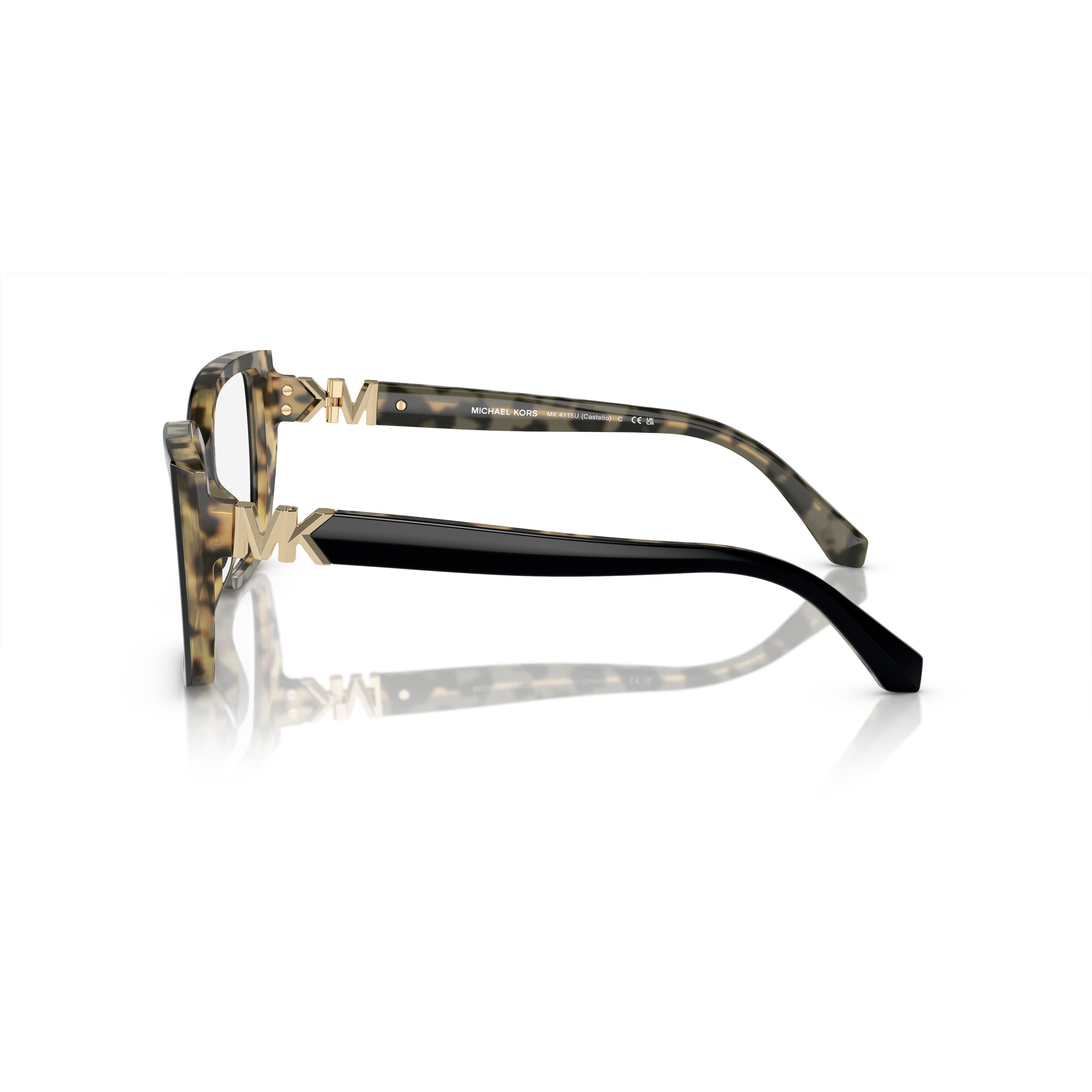 0mk4115u Oversized Square Frame Eyeglasses with Tortoiseshell Finish