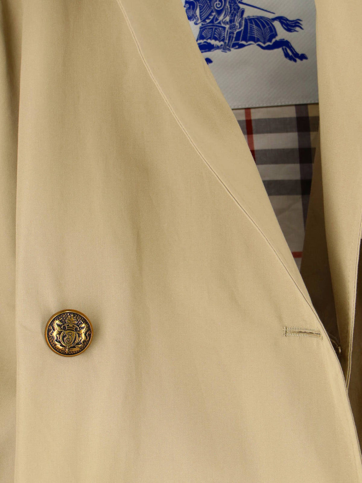 Beige Belgravia Double-Breasted Cotton Trench Coat