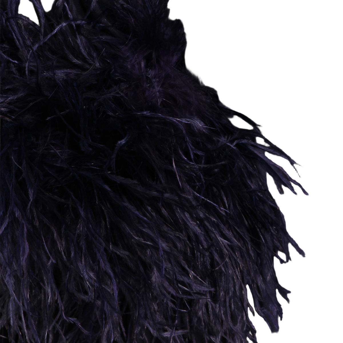 Flowing Pleated Midi Dress with Feather Cuffs