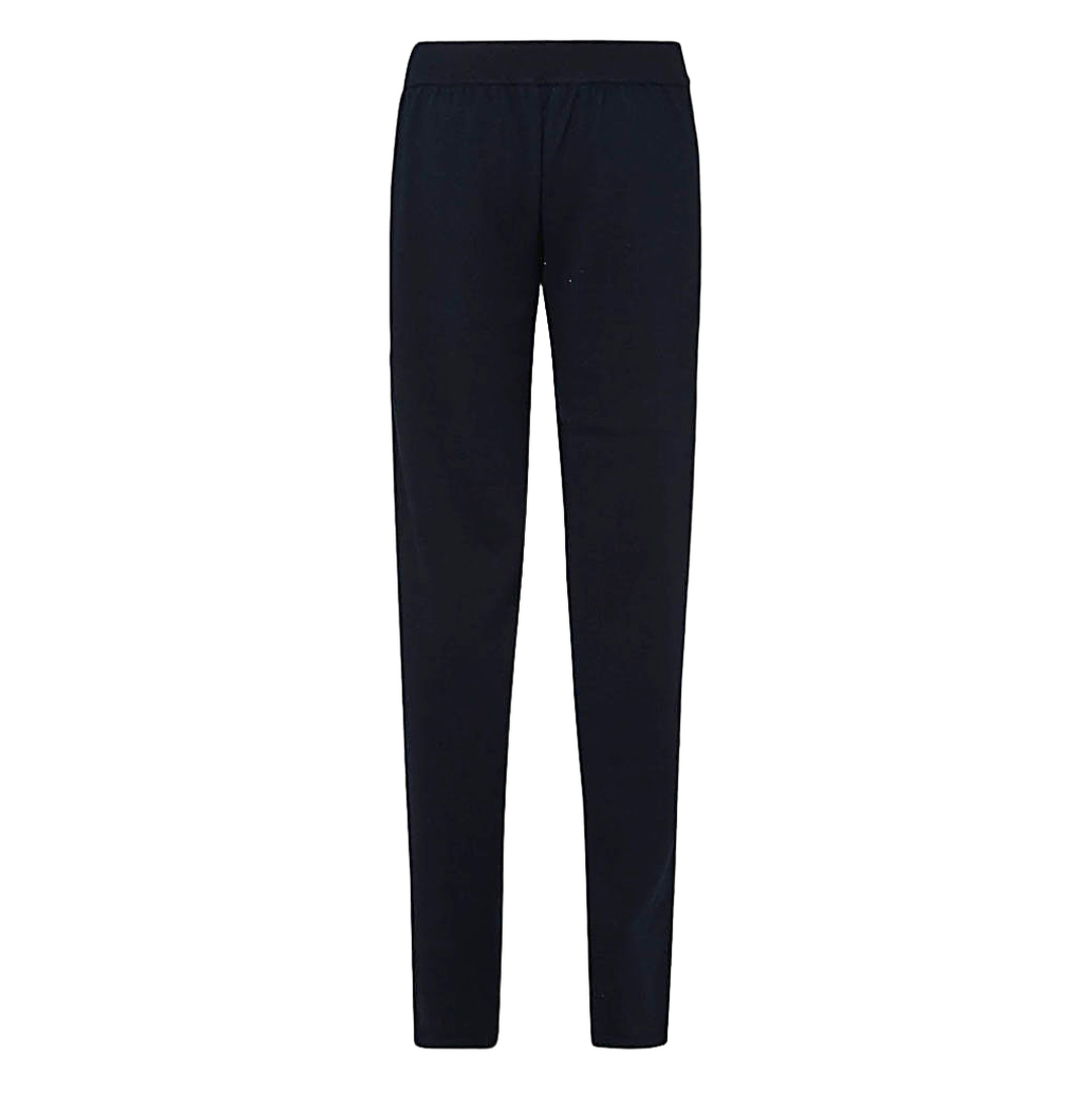 Slim Tapered Trousers with Elastic Waistband and