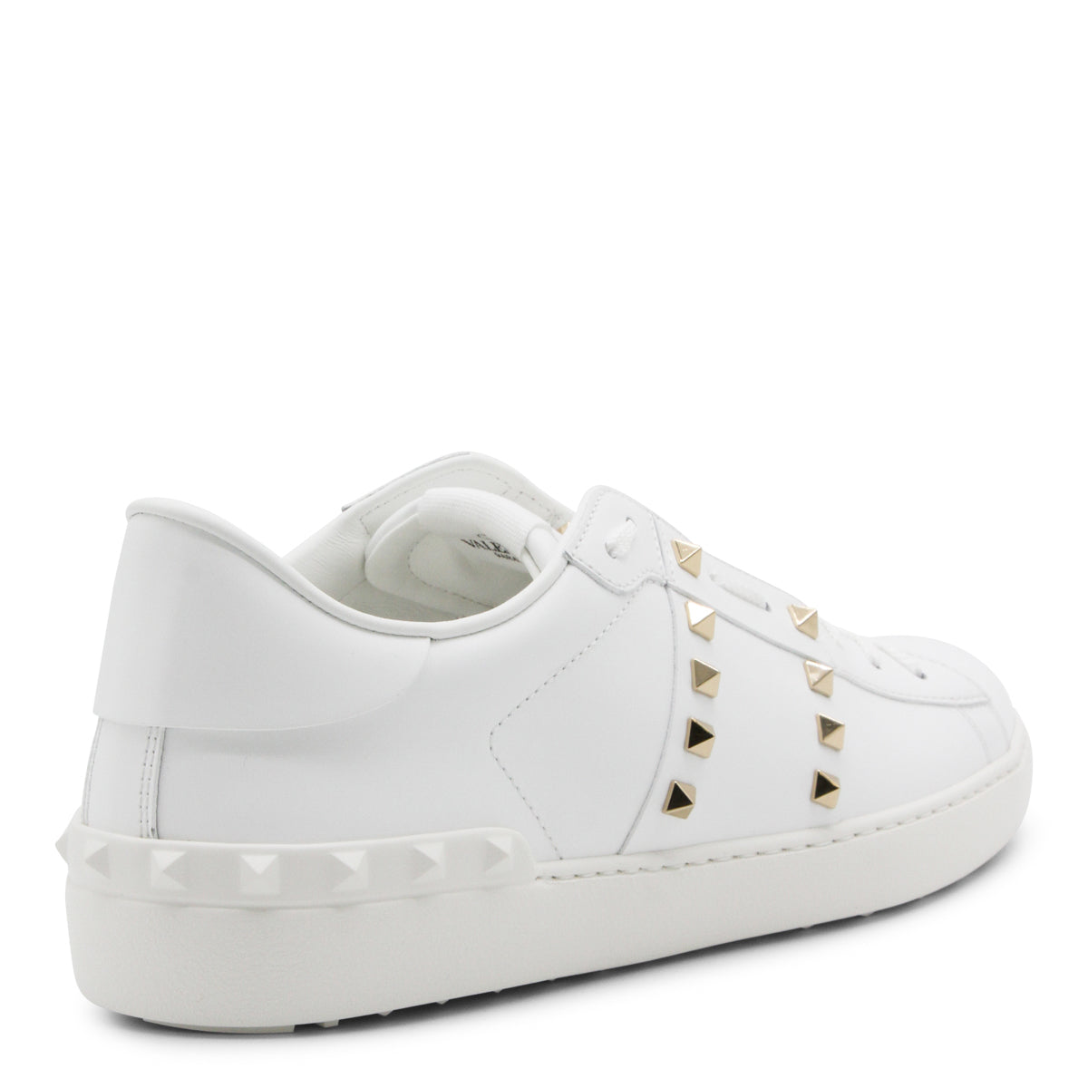 White Leather Low-Top Sneakers