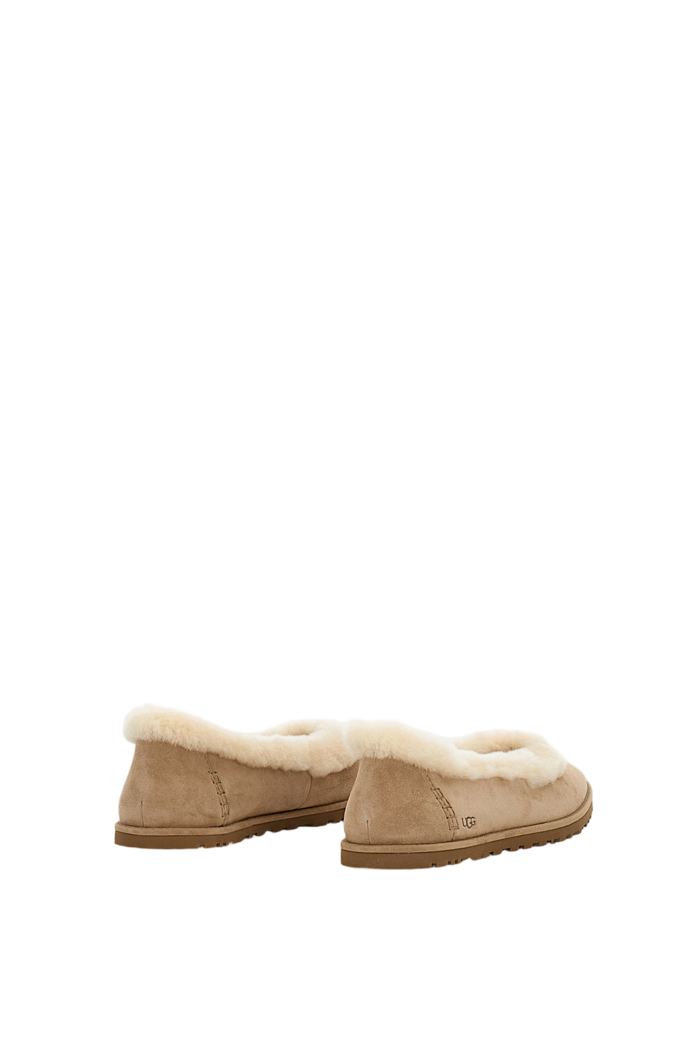 Beige Zora Suede Ballet Flats